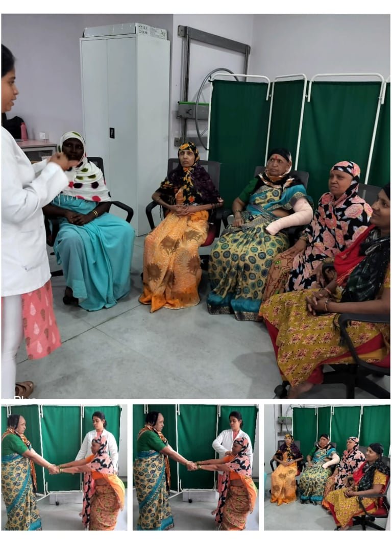 Seated group exercises, partner activities, ball work and cycling.